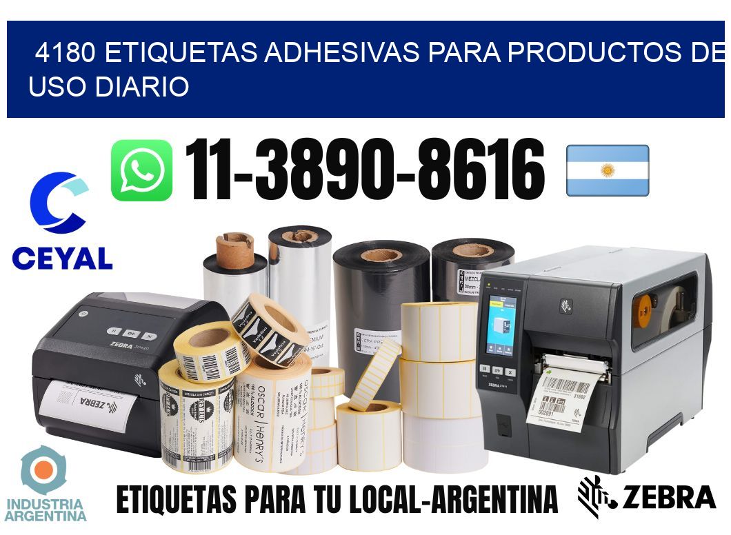 4180 Etiquetas adhesivas para productos de uso diario