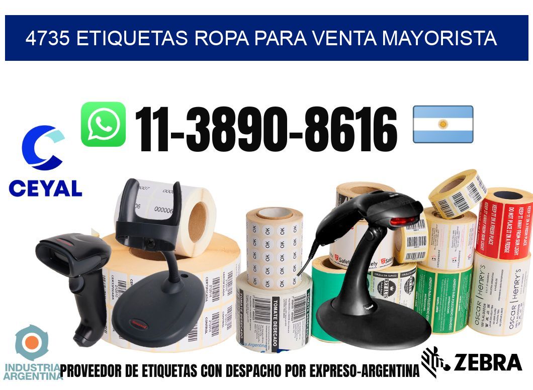 4735 Etiquetas ropa para venta mayorista