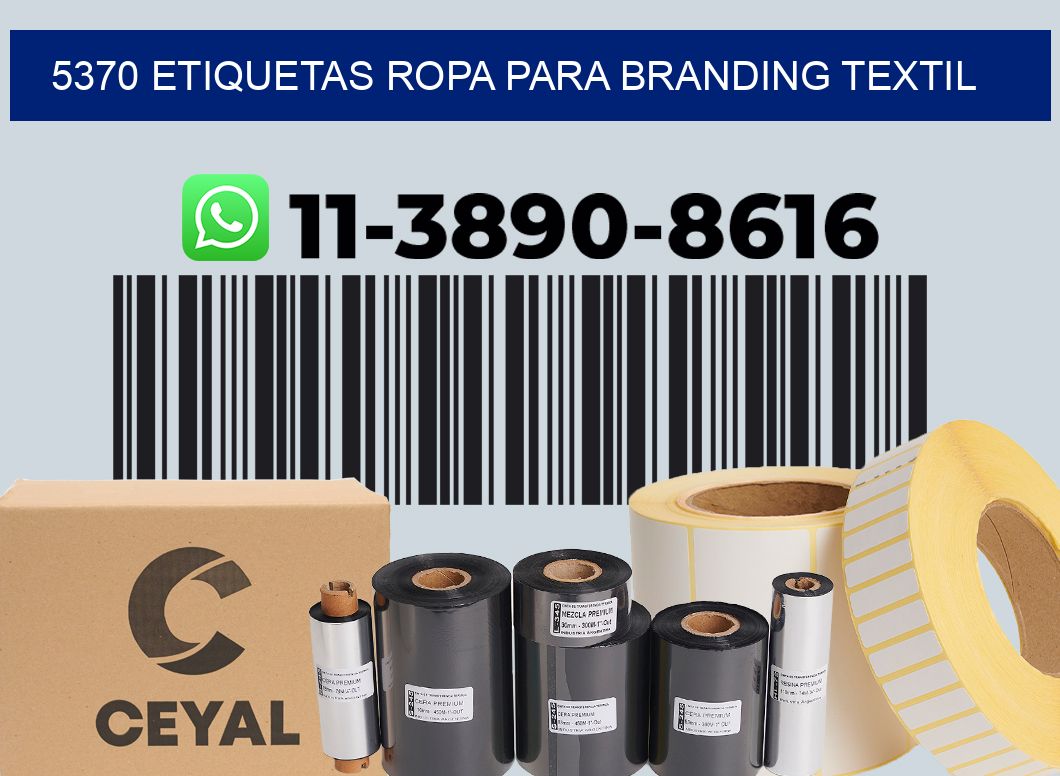 5370 Etiquetas ropa para branding textil