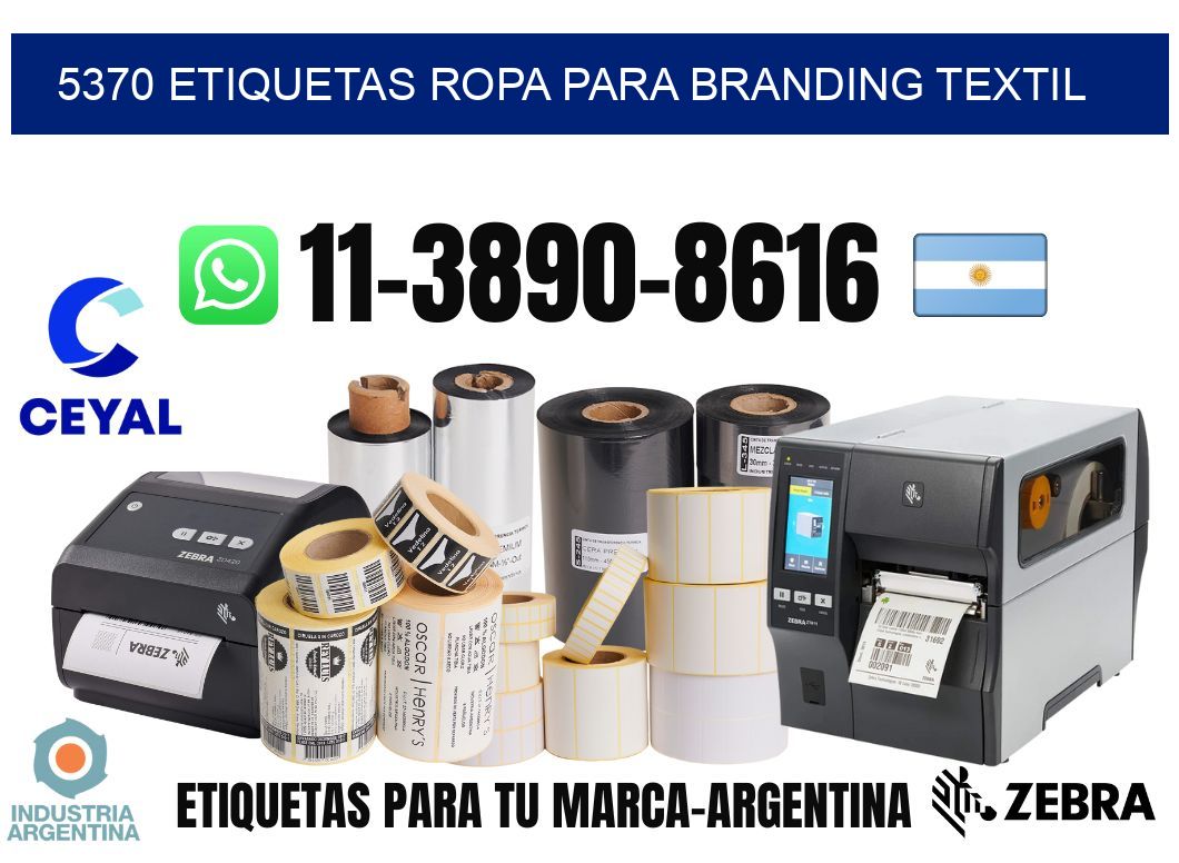 5370 Etiquetas ropa para branding textil