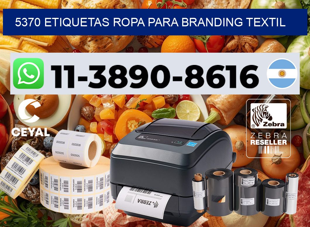 5370 Etiquetas ropa para branding textil