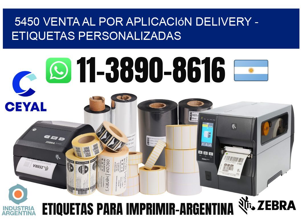 5450 Venta al Por Aplicación delivery - Etiquetas Personalizadas