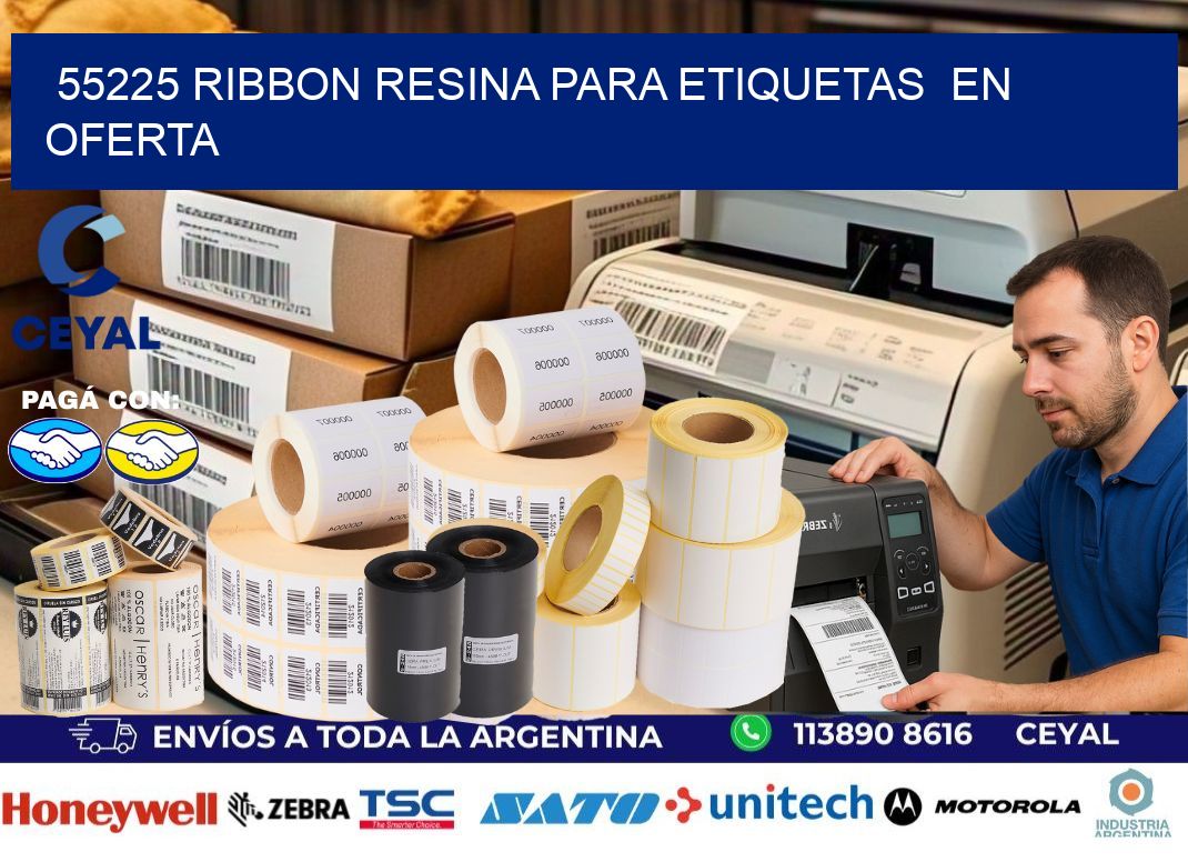 55225 ribbon resina para etiquetas  en oferta