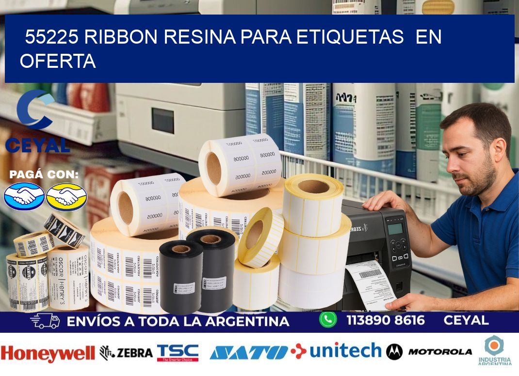 55225 ribbon resina para etiquetas  en oferta