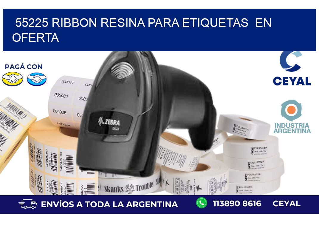 55225 ribbon resina para etiquetas  en oferta