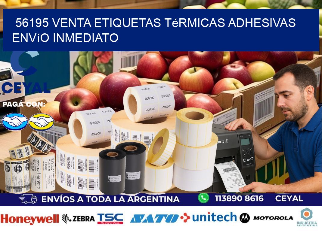 56195 venta etiquetas térmicas adhesivas envío inmediato