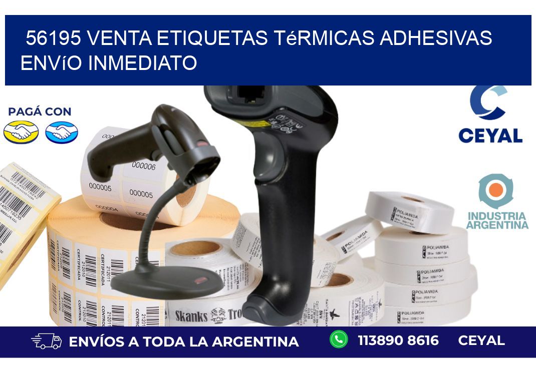 56195 venta etiquetas térmicas adhesivas envío inmediato