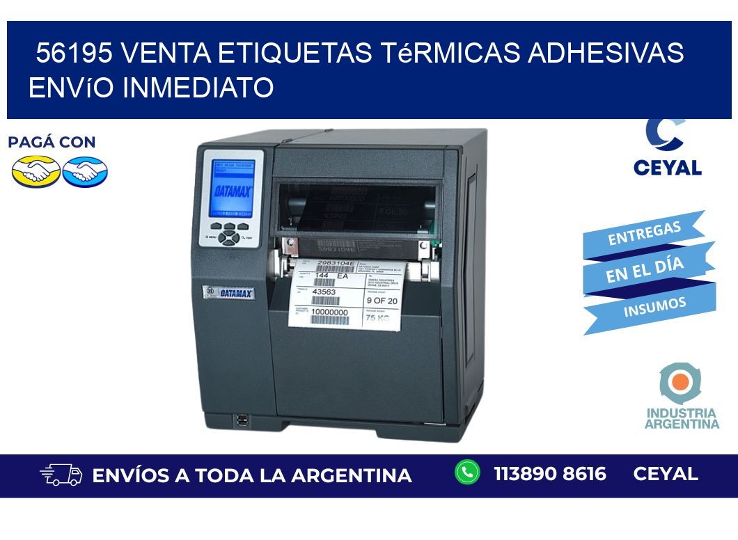 56195 venta etiquetas térmicas adhesivas envío inmediato