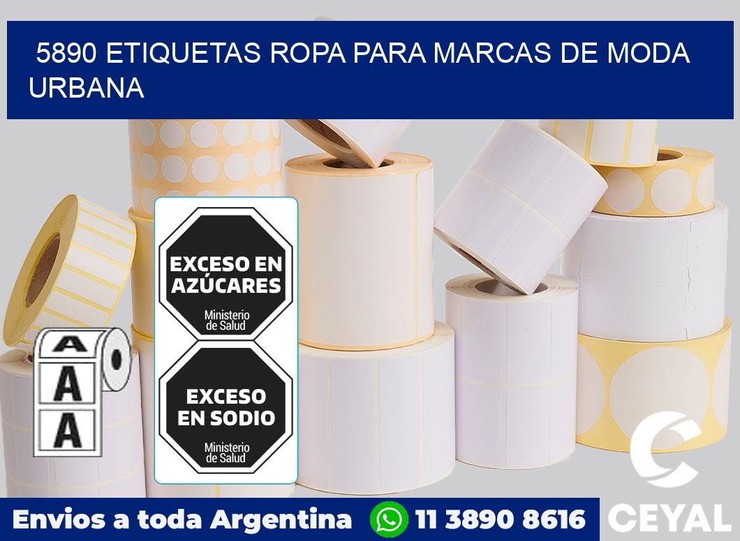 5890 Etiquetas ropa para marcas de moda urbana