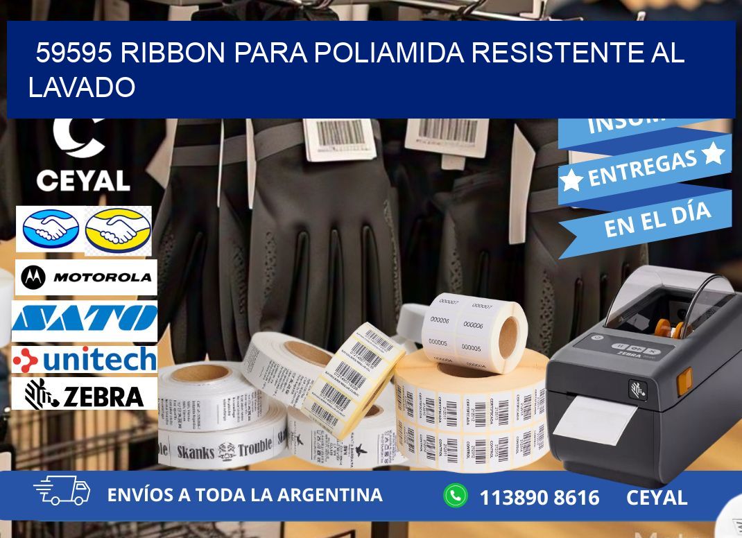 59595 ribbon para poliamida resistente al lavado
