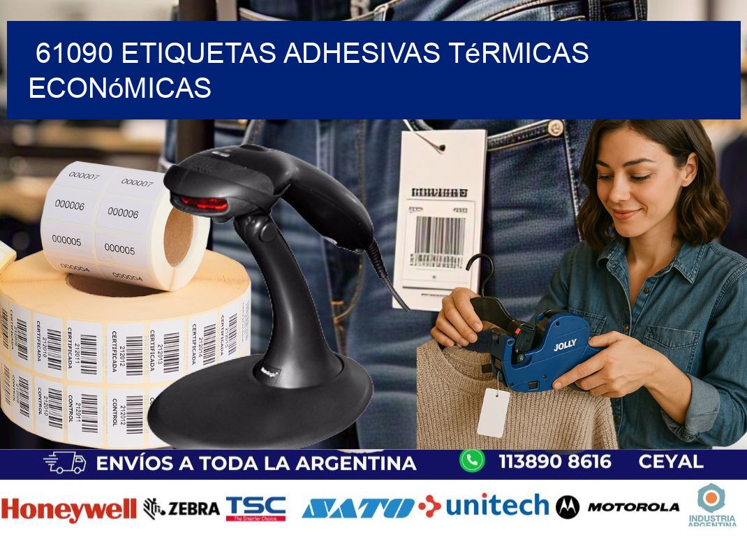 61090 etiquetas adhesivas térmicas económicas