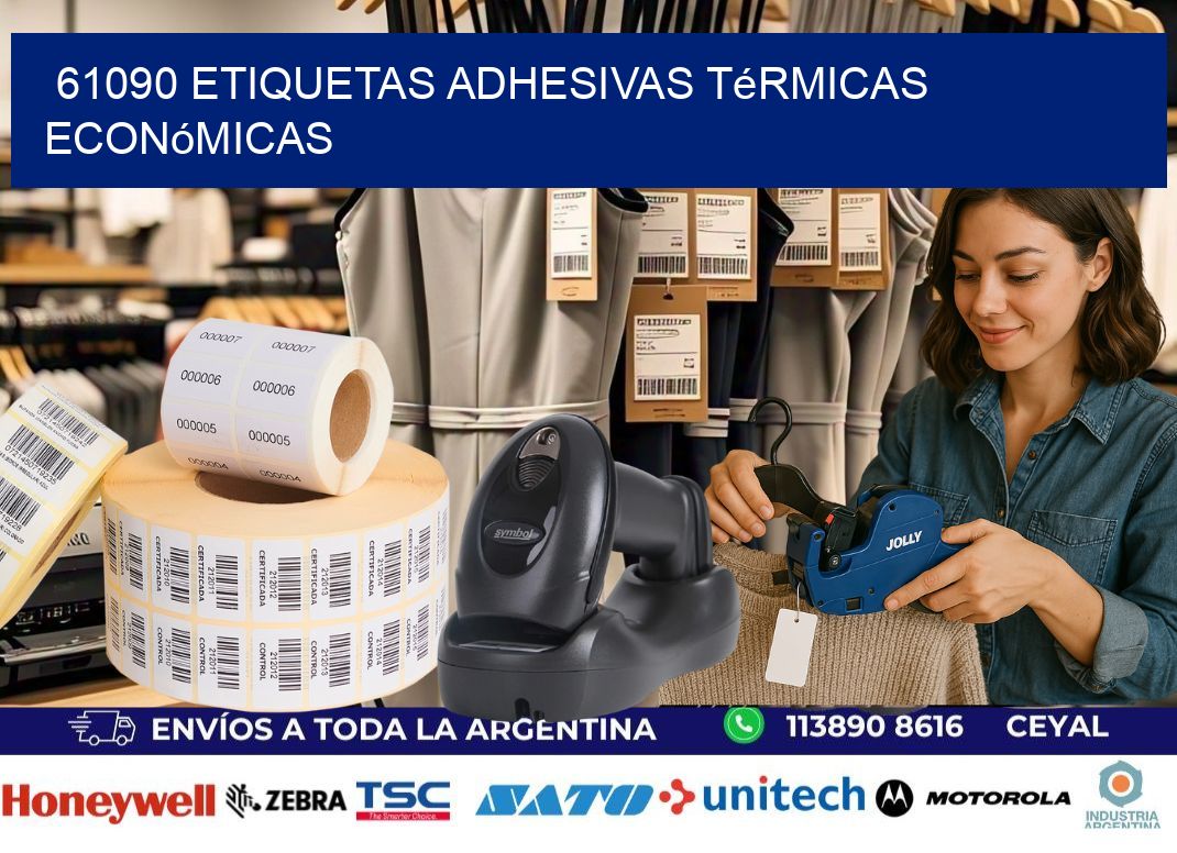 61090 etiquetas adhesivas térmicas económicas