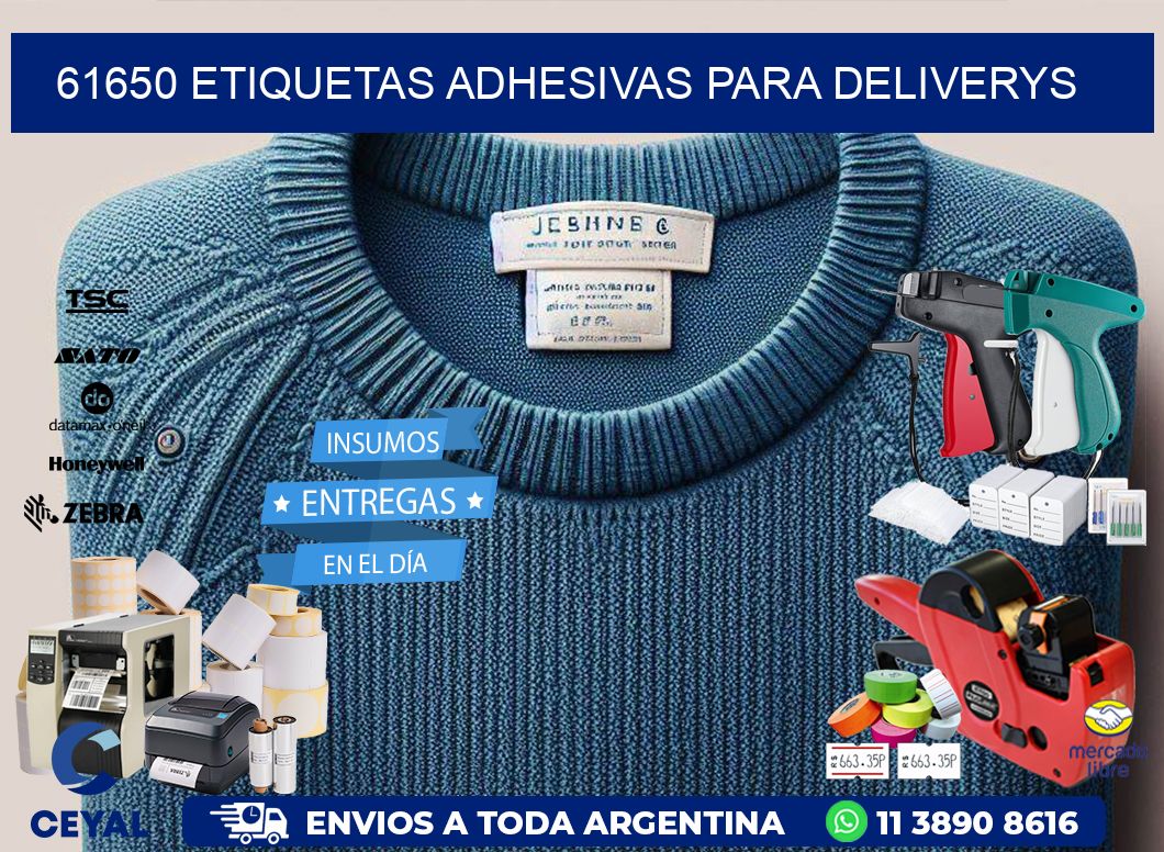61650 etiquetas adhesivas para deliverys