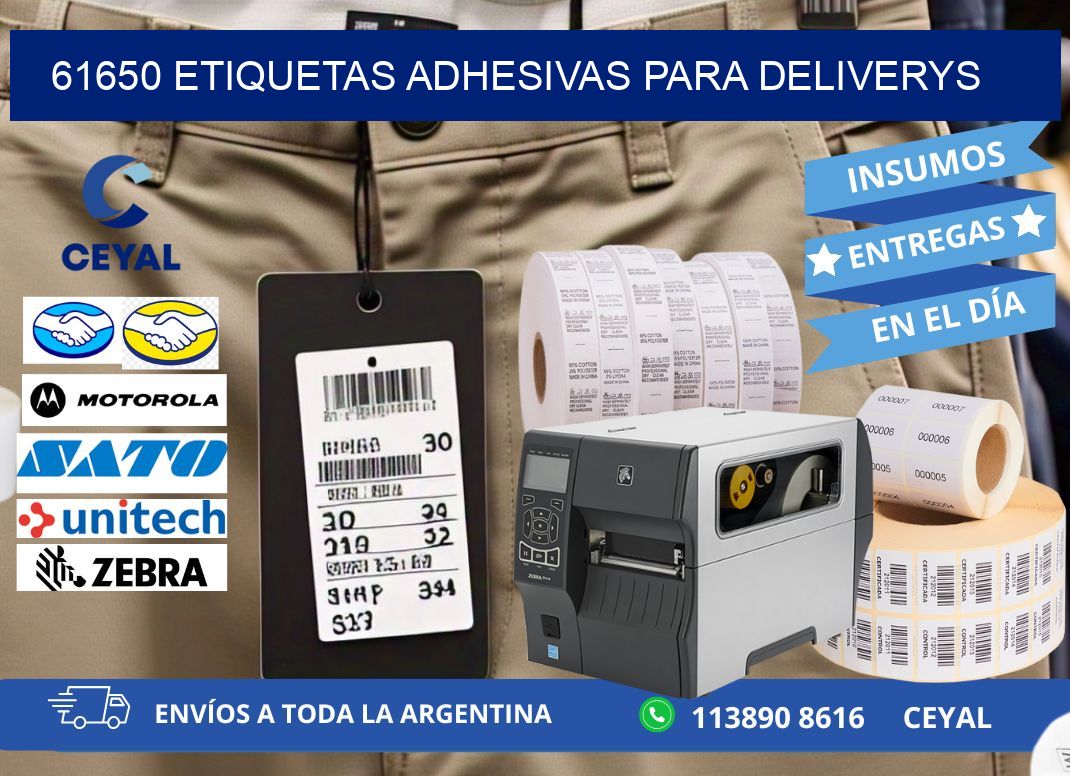 61650 etiquetas adhesivas para deliverys