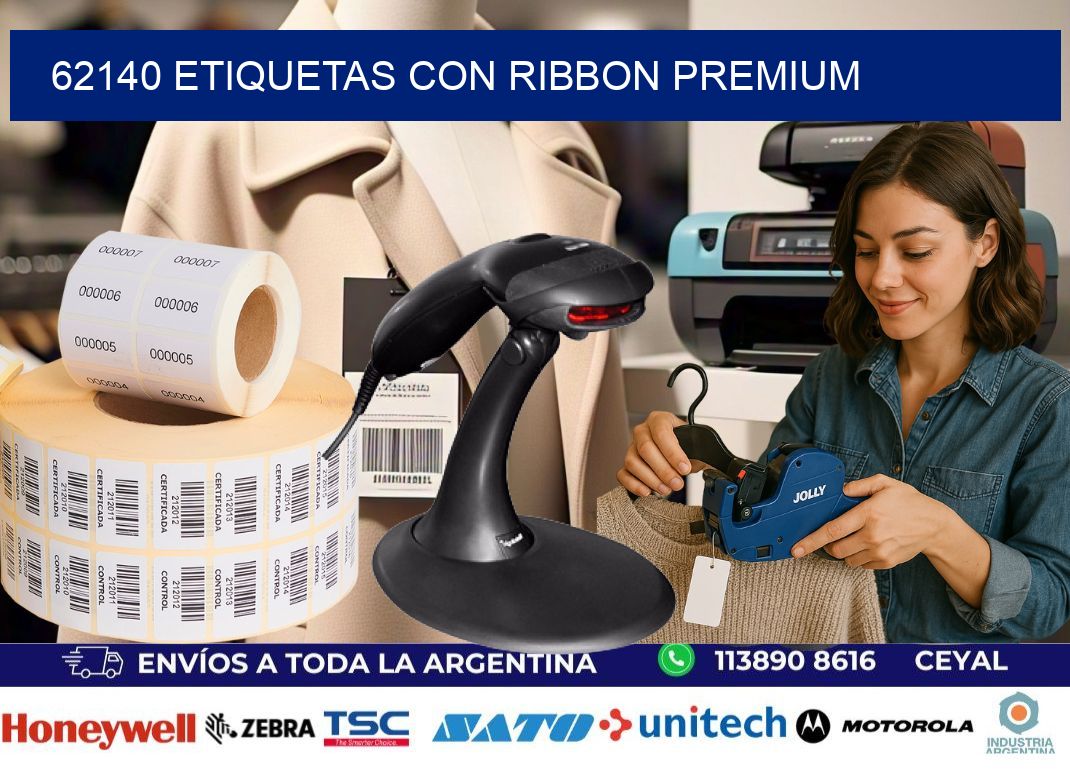 62140 etiquetas con ribbon premium