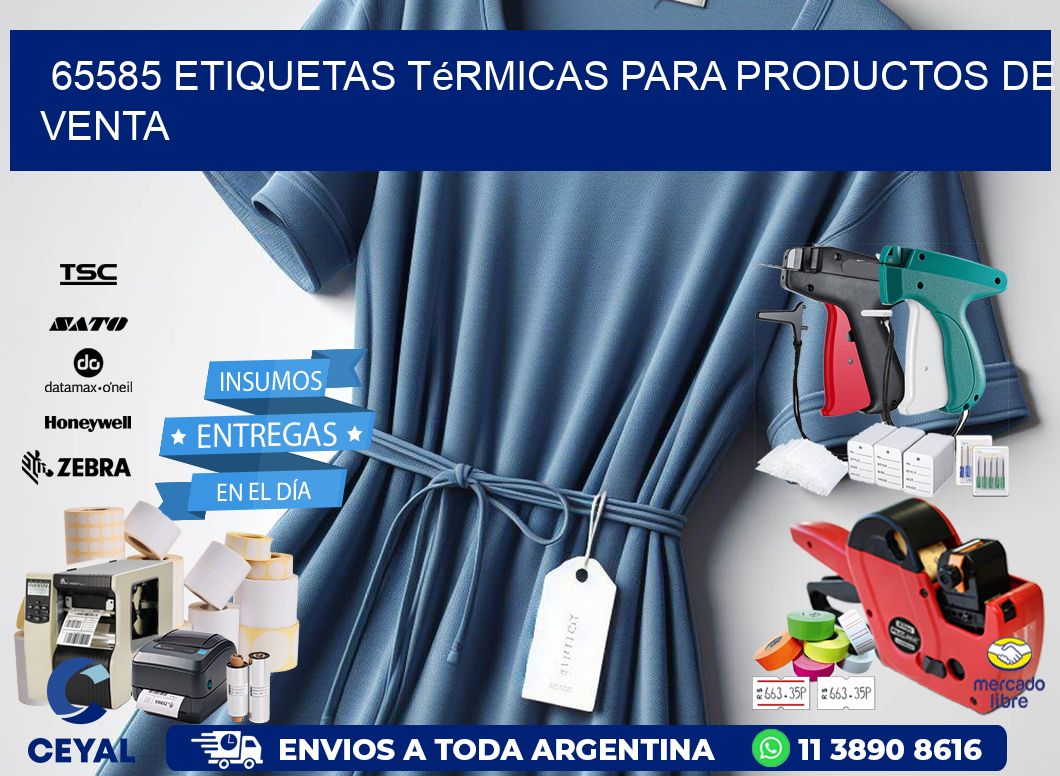 65585 etiquetas térmicas para productos de venta