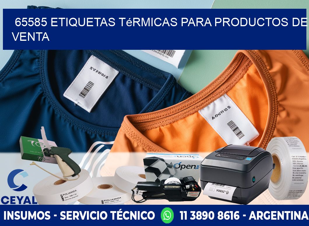 65585 etiquetas térmicas para productos de venta