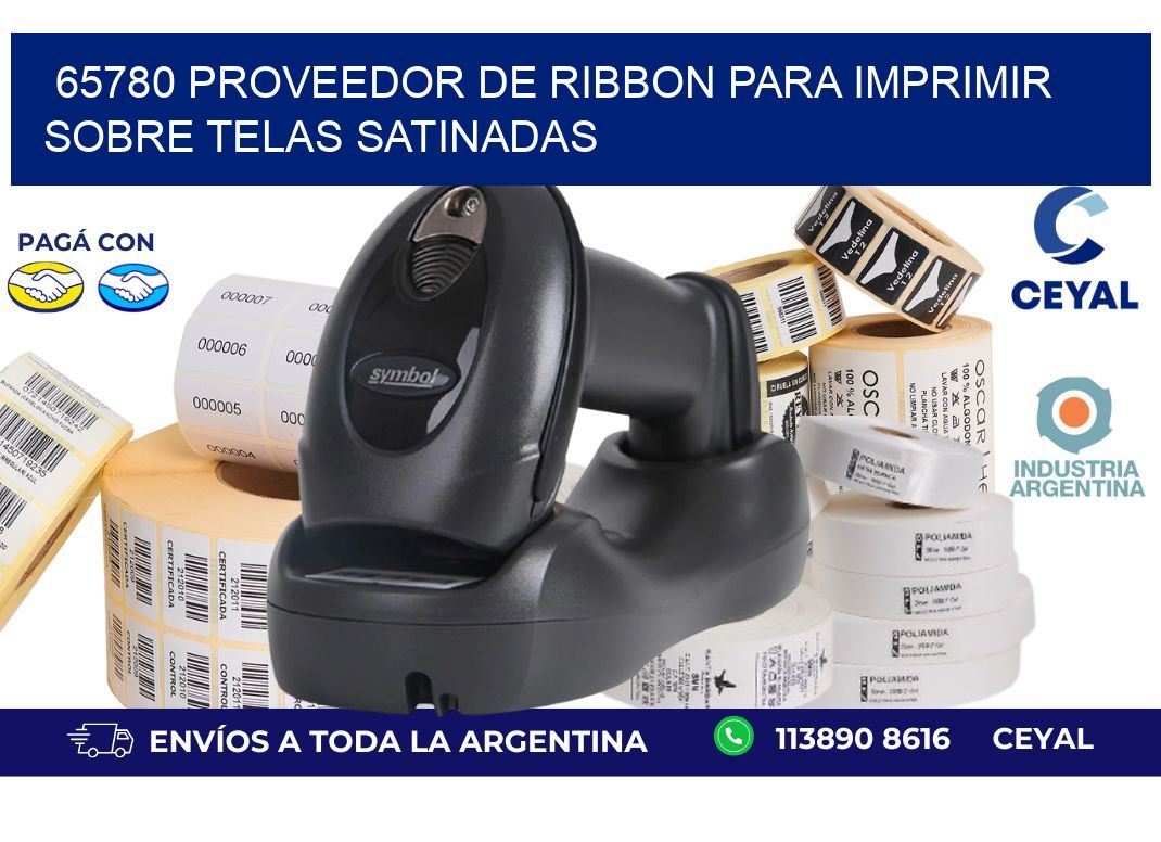 65780 proveedor de ribbon para imprimir sobre telas satinadas
