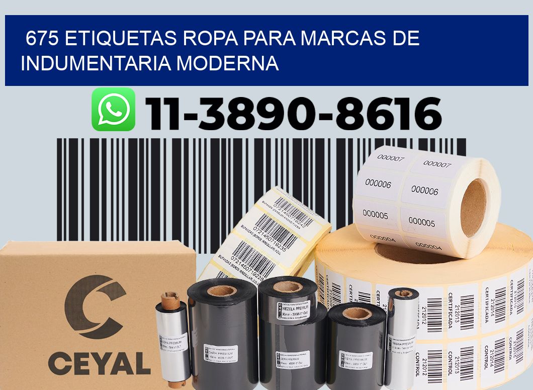 675 Etiquetas ropa para marcas de indumentaria moderna