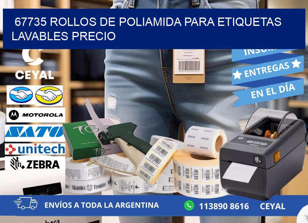 67735 rollos de poliamida para etiquetas lavables precio