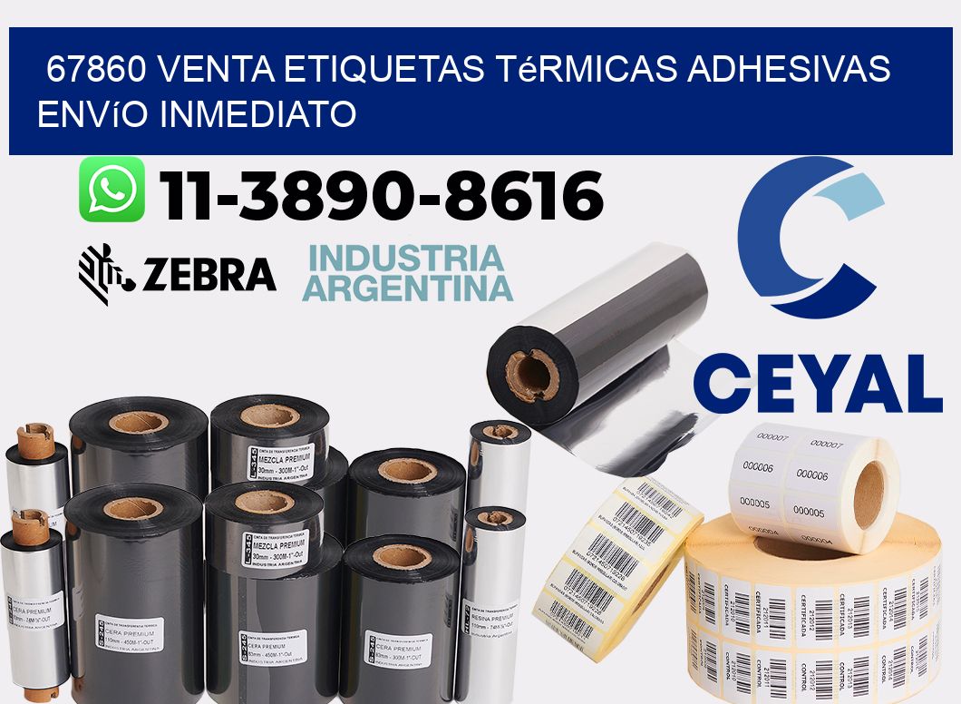 67860 venta etiquetas térmicas adhesivas envío inmediato