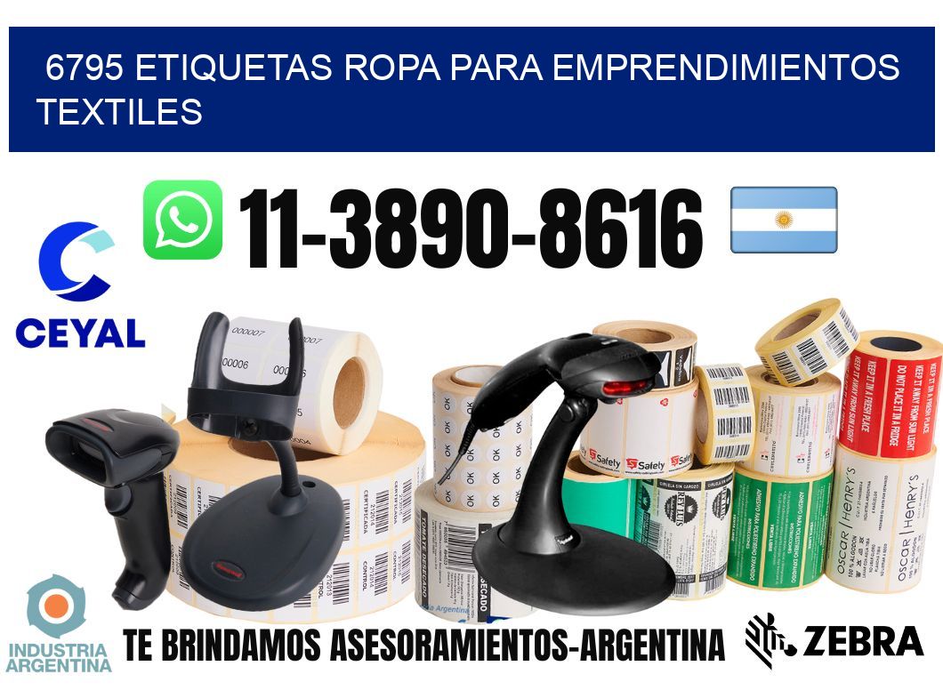 6795 Etiquetas ropa para emprendimientos textiles
