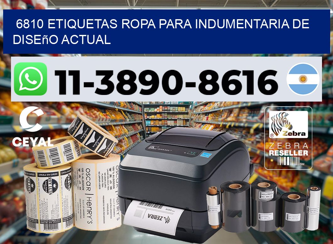 6810 Etiquetas ropa para indumentaria de diseño actual