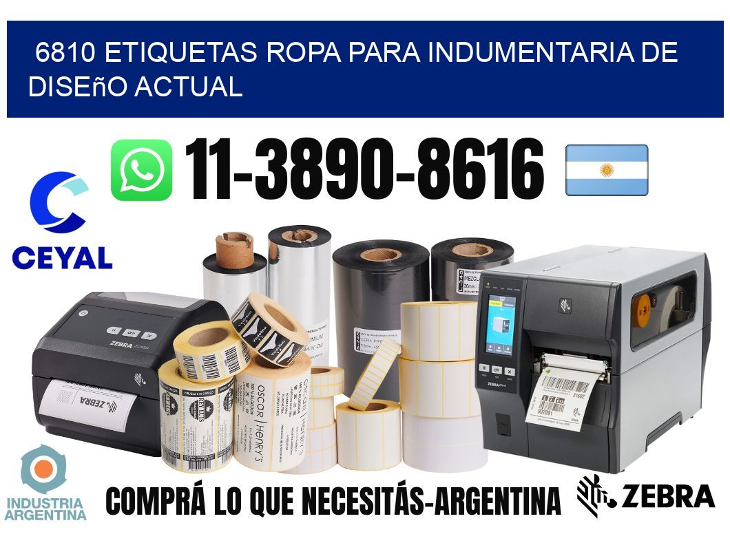 6810 Etiquetas ropa para indumentaria de diseño actual