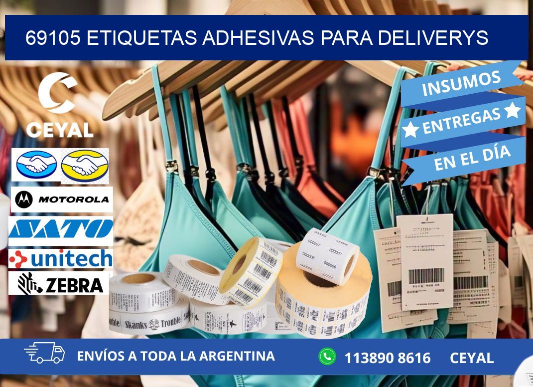 69105 etiquetas adhesivas para deliverys