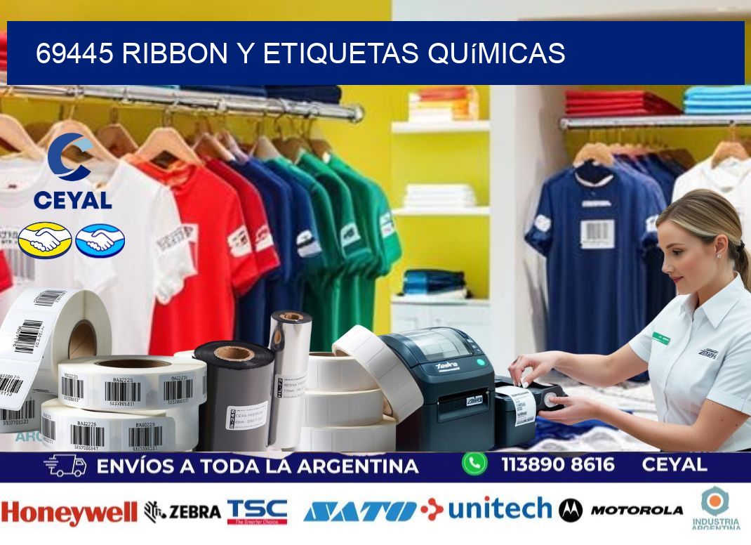 69445 ribbon y etiquetas químicas