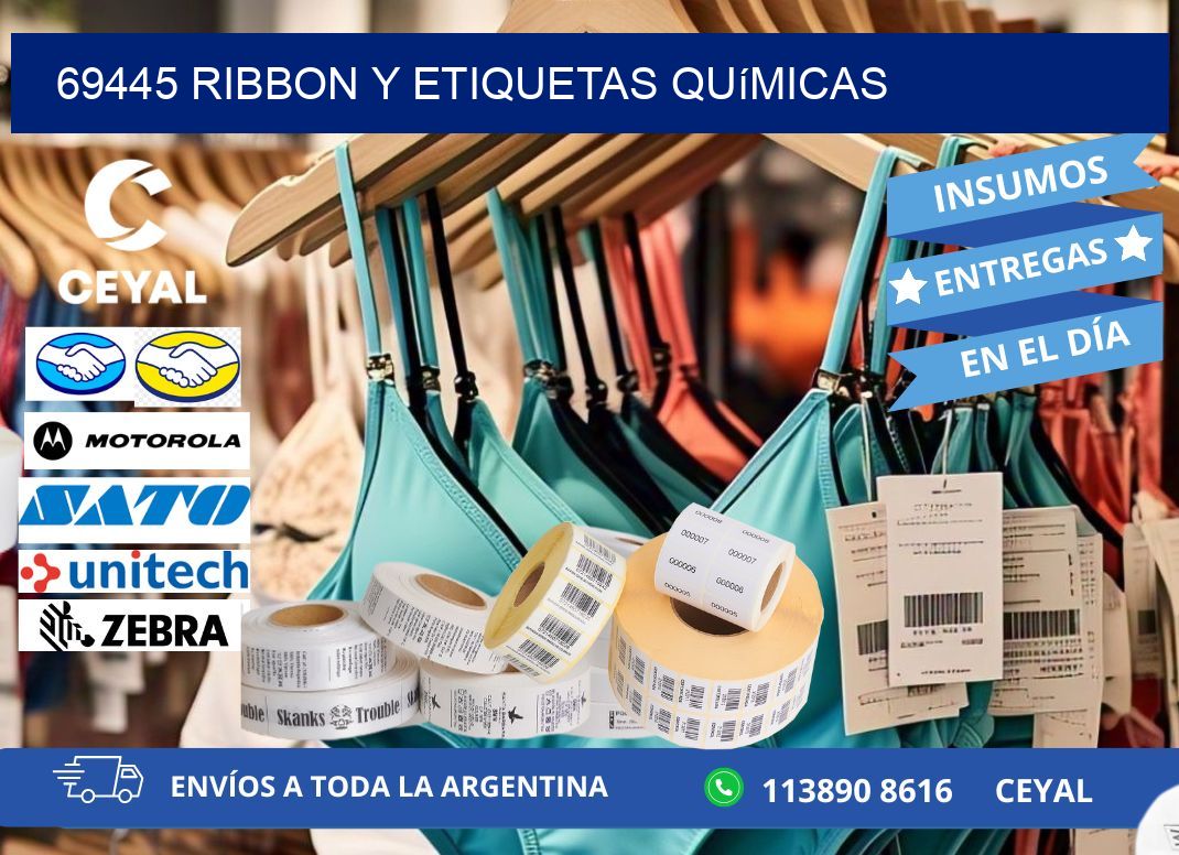 69445 ribbon y etiquetas químicas
