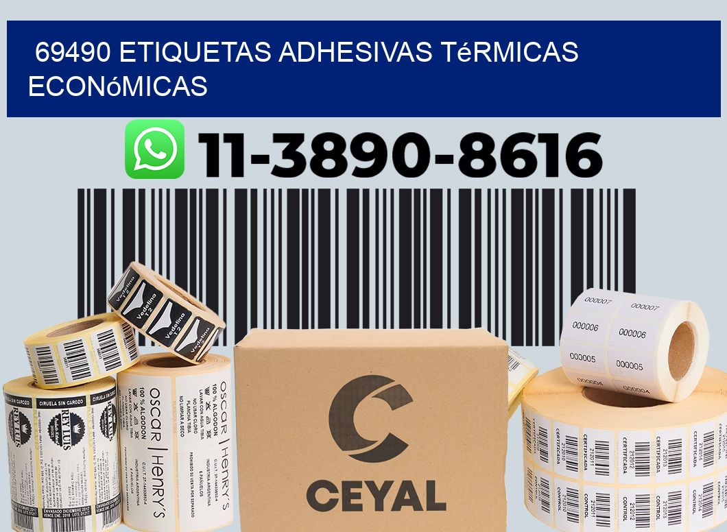 69490 etiquetas adhesivas térmicas económicas