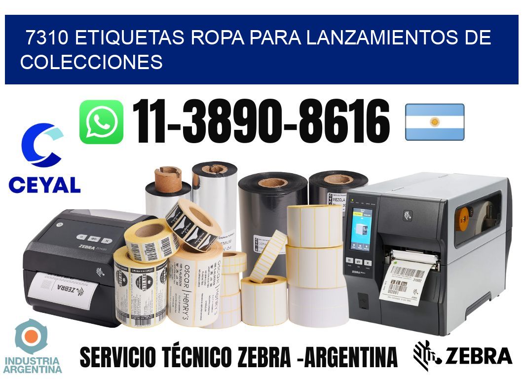 7310 Etiquetas ropa para lanzamientos de colecciones