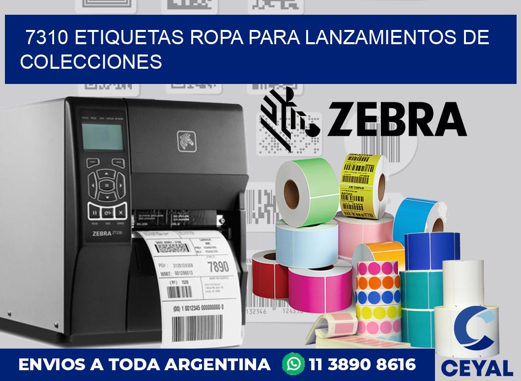7310 Etiquetas ropa para lanzamientos de colecciones