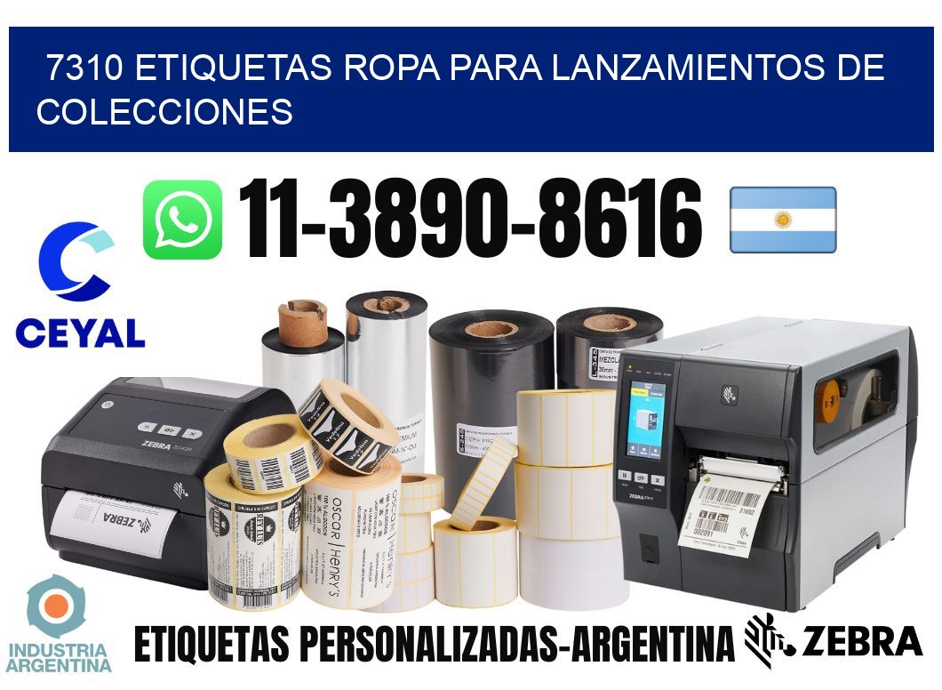 7310 Etiquetas ropa para lanzamientos de colecciones