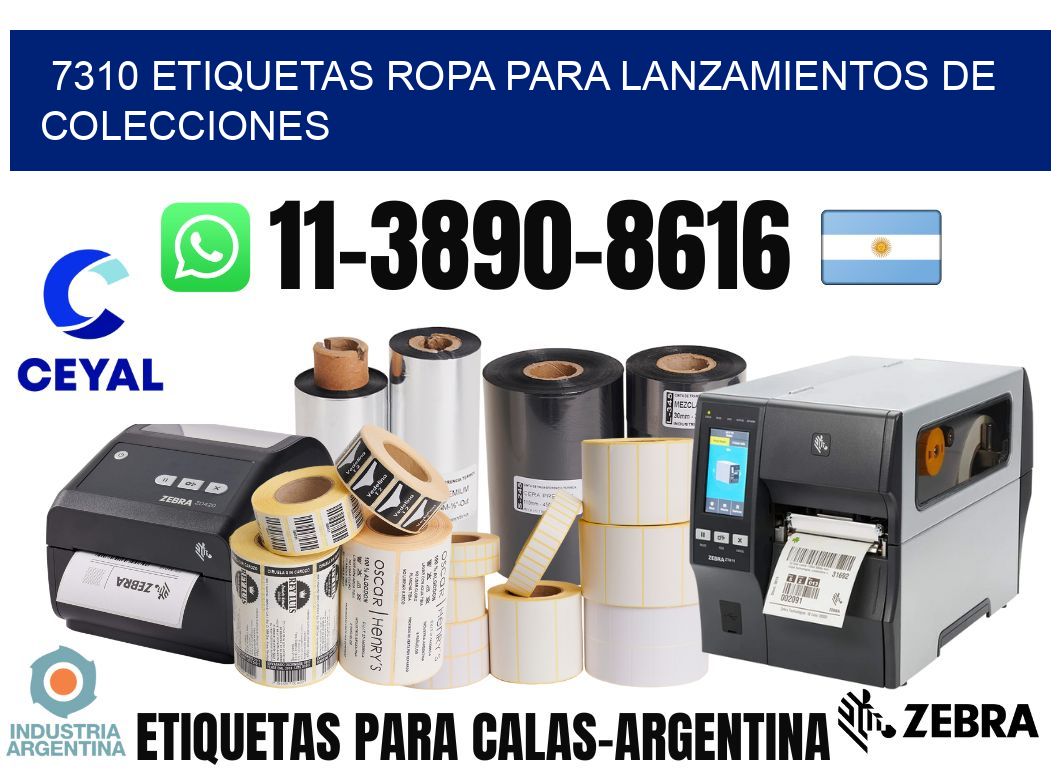 7310 Etiquetas ropa para lanzamientos de colecciones
