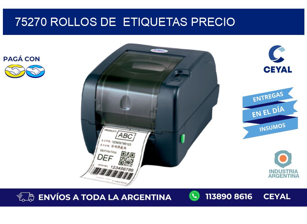 75270 rollos de etiquetas precio
