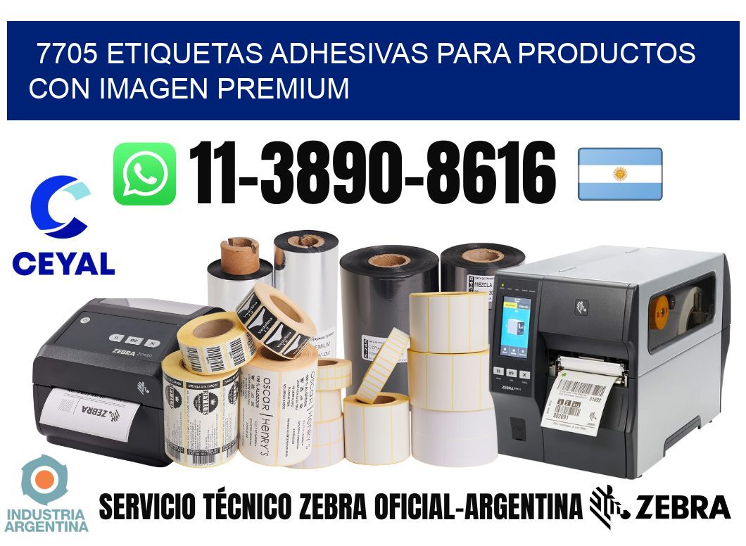 7705 Etiquetas adhesivas para productos con imagen premium