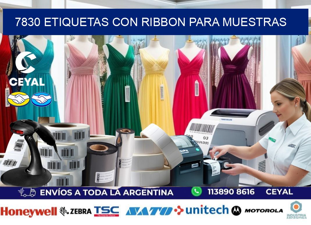 7830 etiquetas con ribbon para muestras