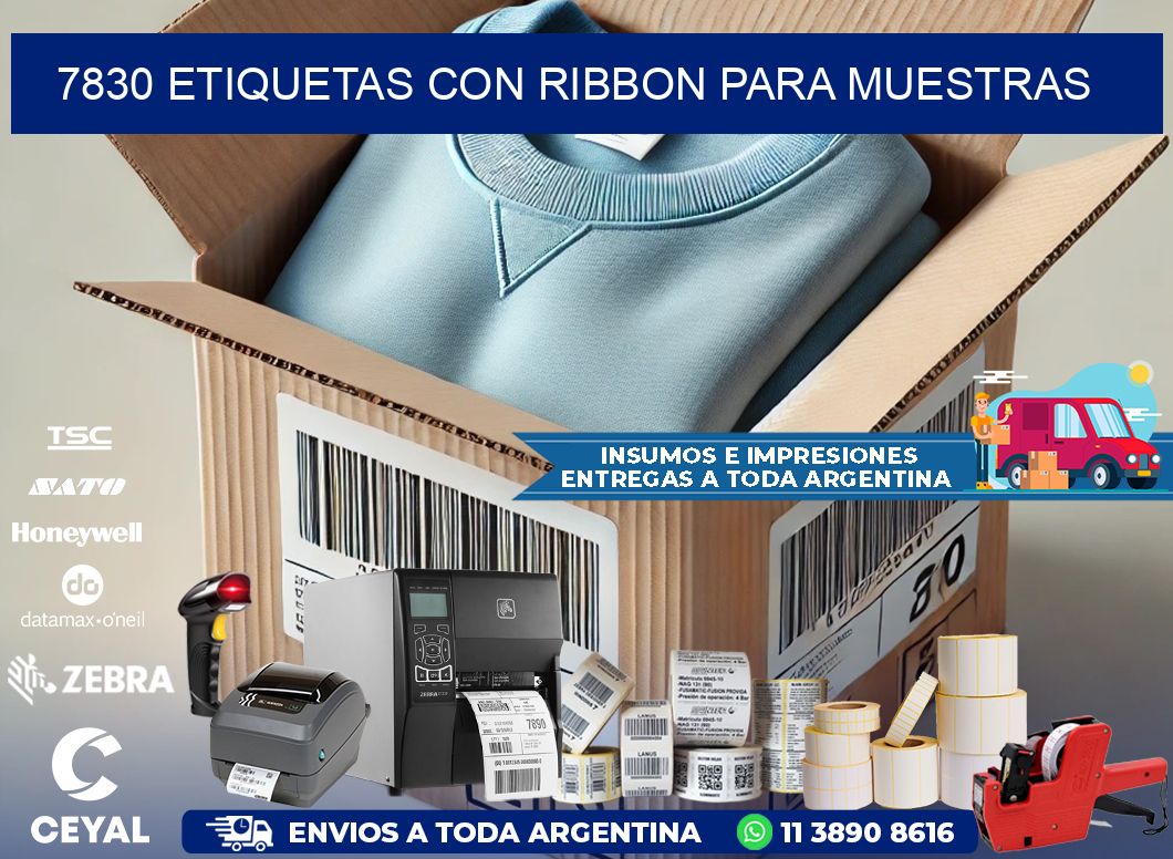 7830 etiquetas con ribbon para muestras