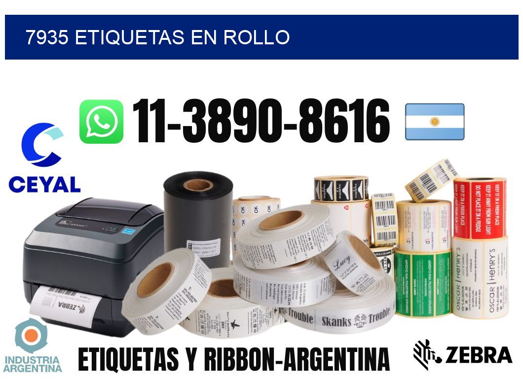 7935 etiquetas en rollo