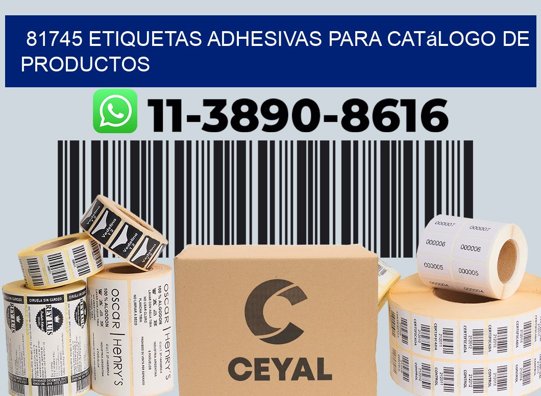 81745 etiquetas adhesivas para catálogo de productos