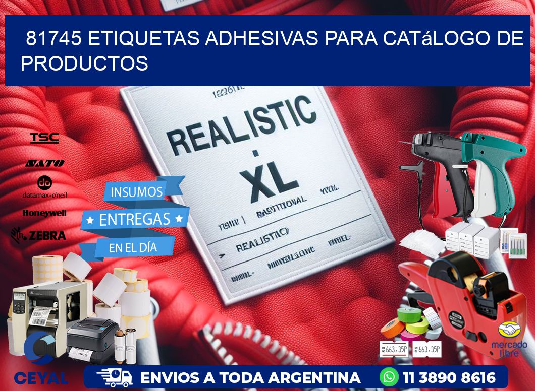 81745 etiquetas adhesivas para catálogo de productos