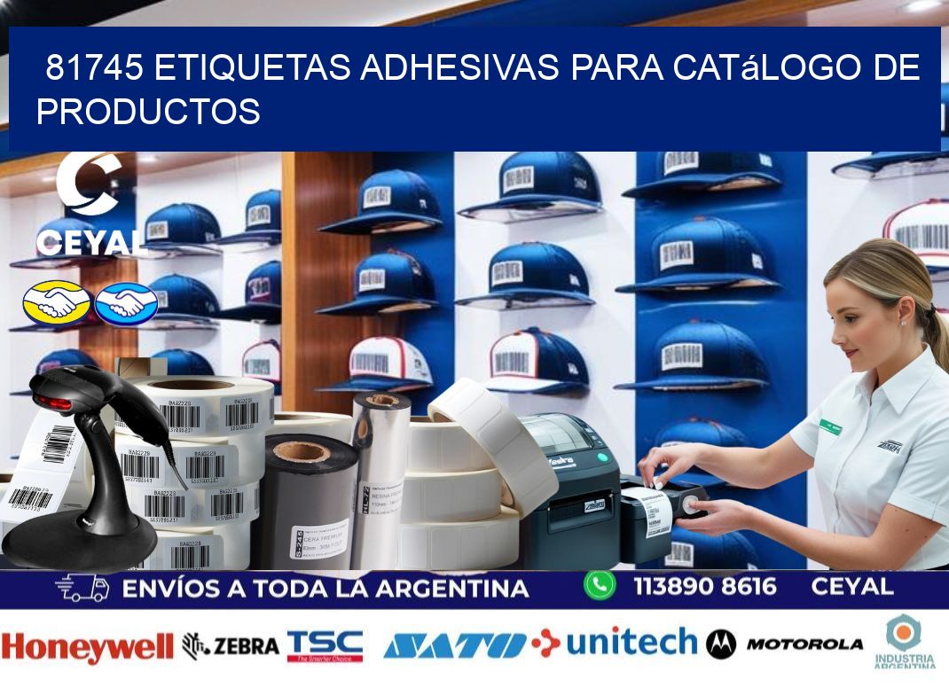 81745 etiquetas adhesivas para catálogo de productos