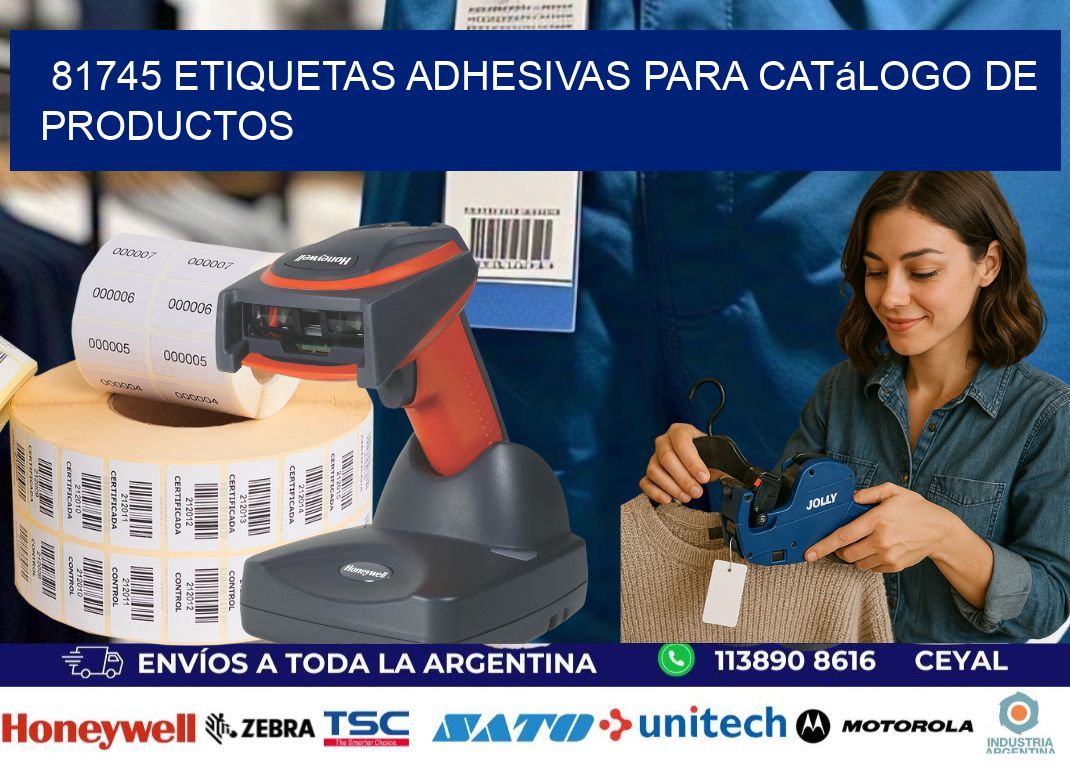 81745 etiquetas adhesivas para catálogo de productos