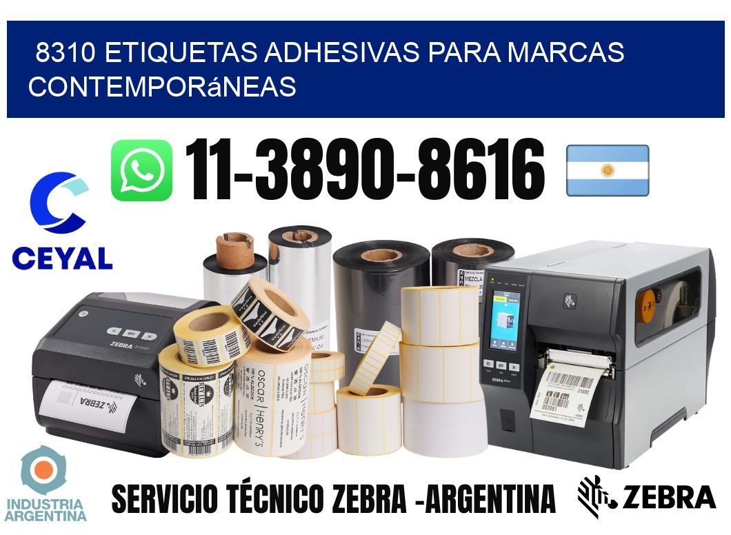 8310 Etiquetas adhesivas para marcas contemporáneas