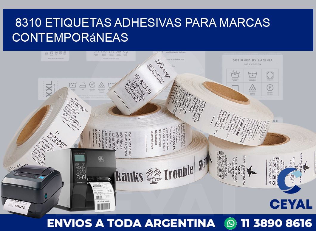 8310 Etiquetas adhesivas para marcas contemporáneas