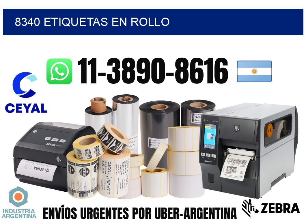 8340 etiquetas en rollo