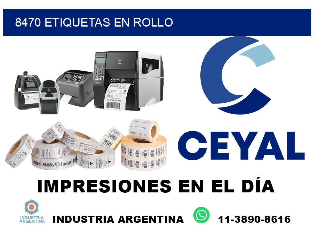 8470 etiquetas en rollo