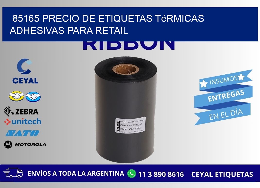 85165 precio de etiquetas térmicas adhesivas para retail